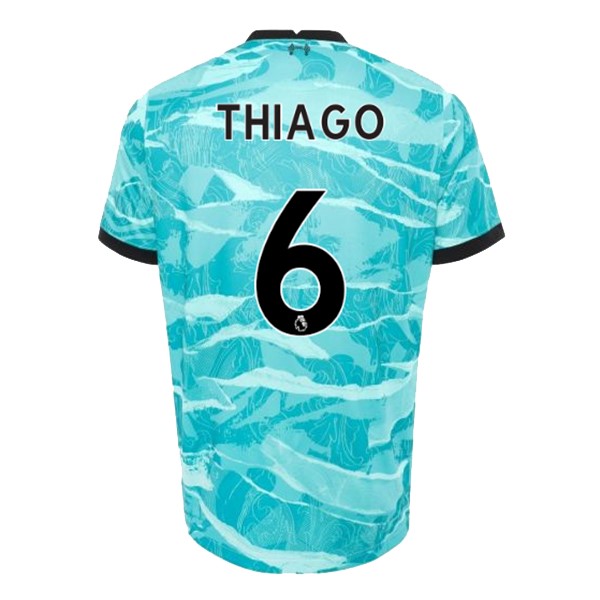 Camiseta Liverpool NO.6 Thiago Replica Segunda Ropa 2020/21 Azul